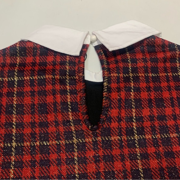 ONLY Jester Red Plaid Checked Shift Dress w. Shirt Collar NWT - Size XS - Picture 7 of 16